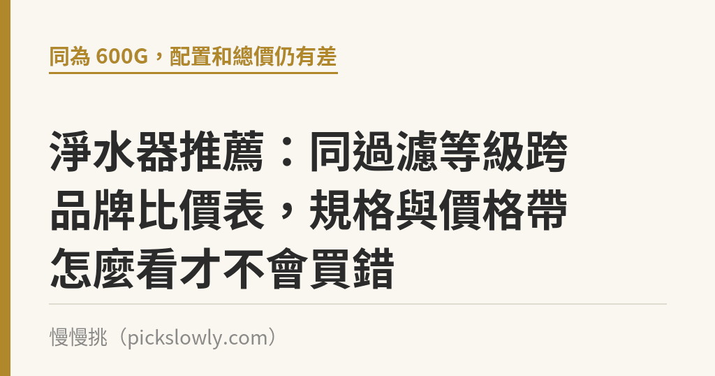 淨水器推薦:同過濾等級跨品牌比價表,規格與價格帶怎麼看才不會買錯 淨水器推薦:同過濾等級跨品牌比價表,規格與價格帶怎麼看才不會買錯|慢慢挑